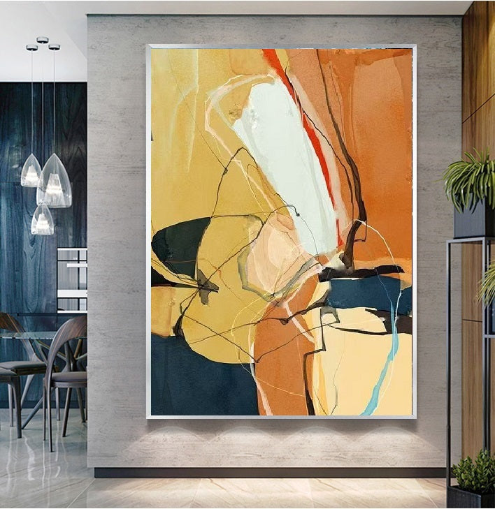 Handcrafted Abstract Painting Fine WallArt For Homedecor MA1592