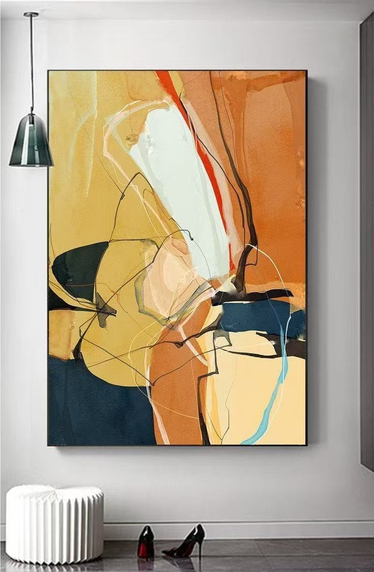 Handcrafted Abstract Painting Fine WallArt For Homedecor MA1592