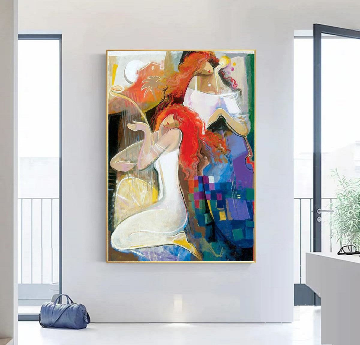 Handcrafted Modern Figure Painting Fine Wall Art For Homedecor MDP1060