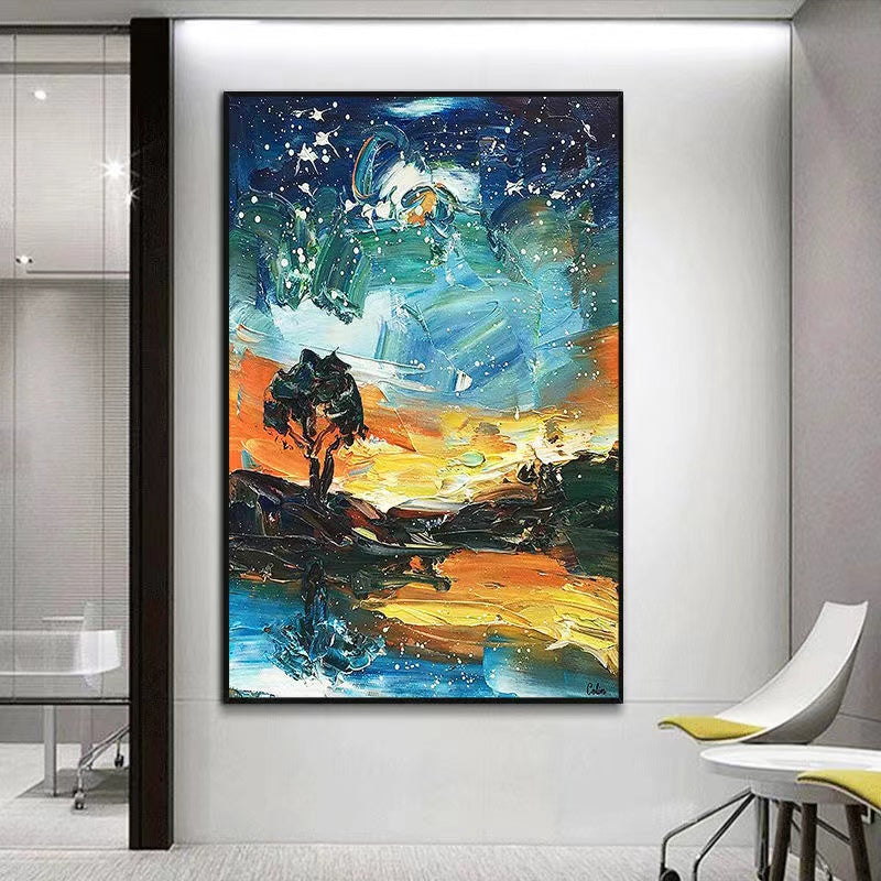 Handcrafted Modern Painting Fine Art For Homedecor MB1123