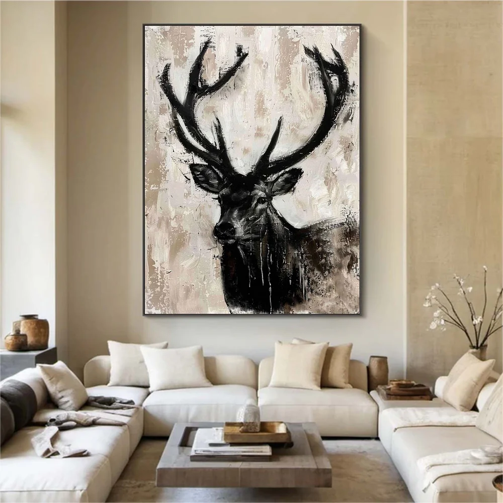 Handcrafted Modern Animal Painting Fine Wall Art For Homedecor MDA1010