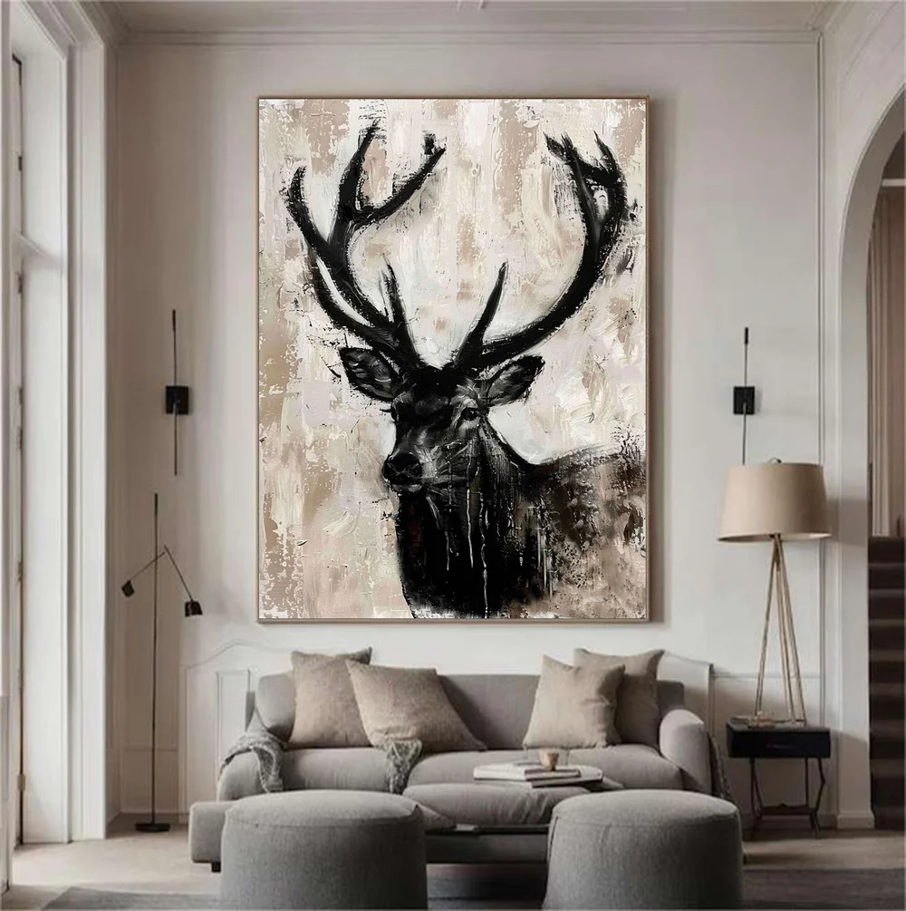 Handcrafted Modern Animal Painting Fine Wall Art For Homedecor MDA1010