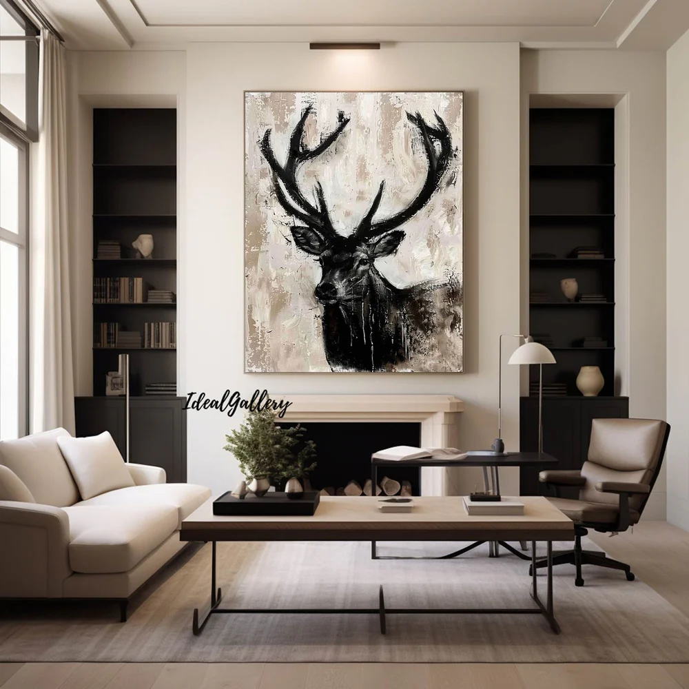 Handcrafted Modern Animal Painting Fine Wall Art For Homedecor MDA1010