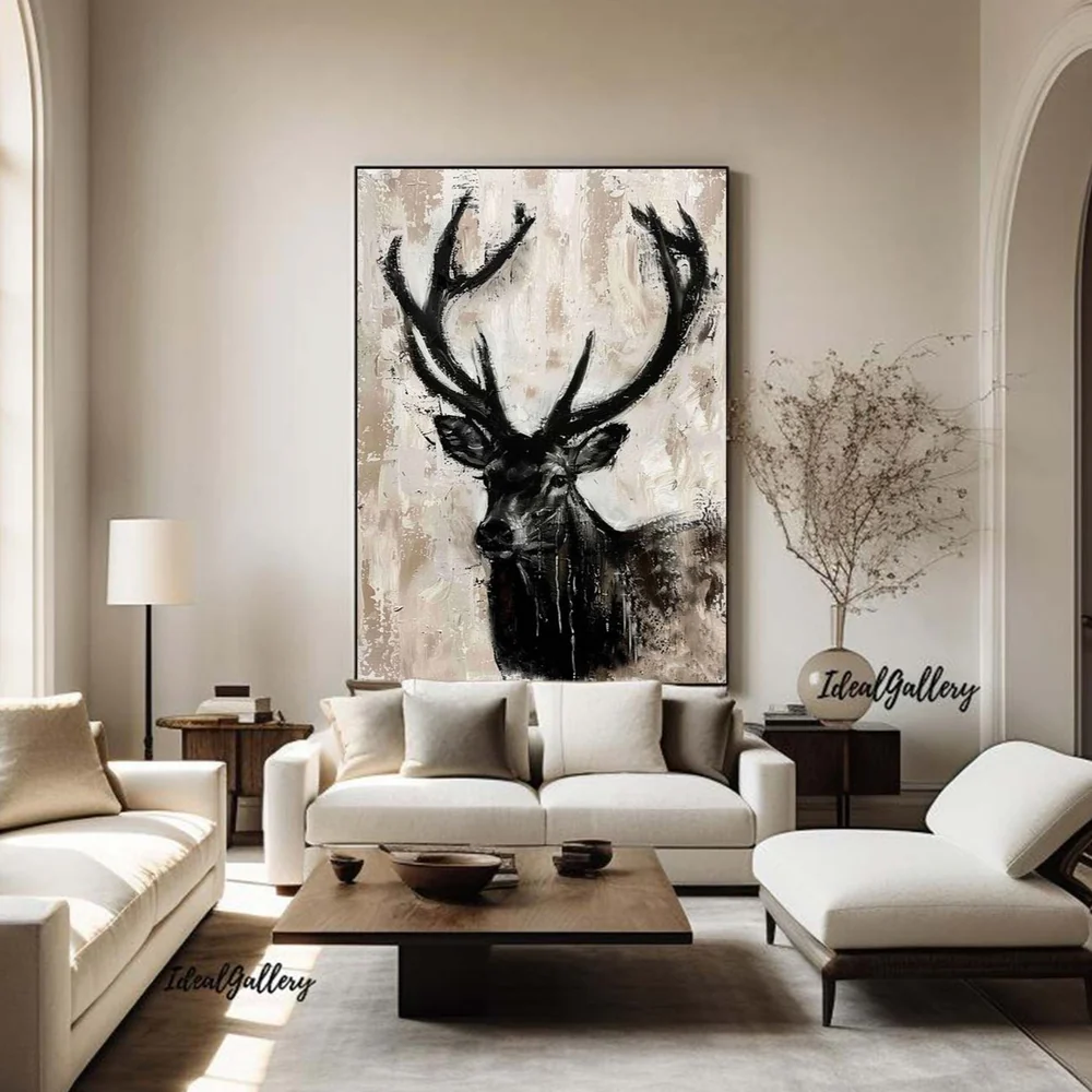 Handcrafted Modern Animal Painting Fine Wall Art For Homedecor MDA1010