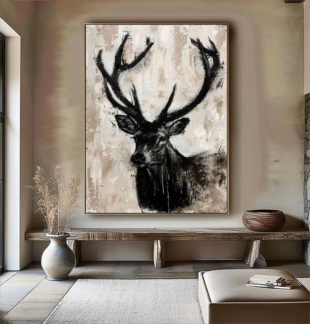 Handcrafted Modern Animal Painting Fine Wall Art For Homedecor MDA1010