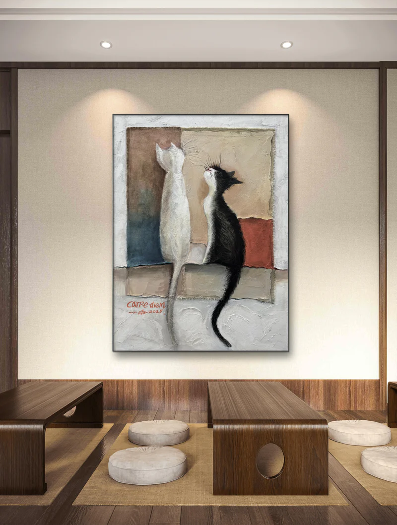 Handcrafted Modern Animal Painting Fine Wall Art For Homedecor MDA1012
