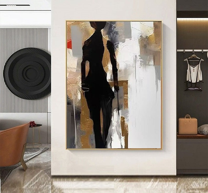 Handcrafted Modern Figure Painting Fine Wall Art For Homedecor MDP1003