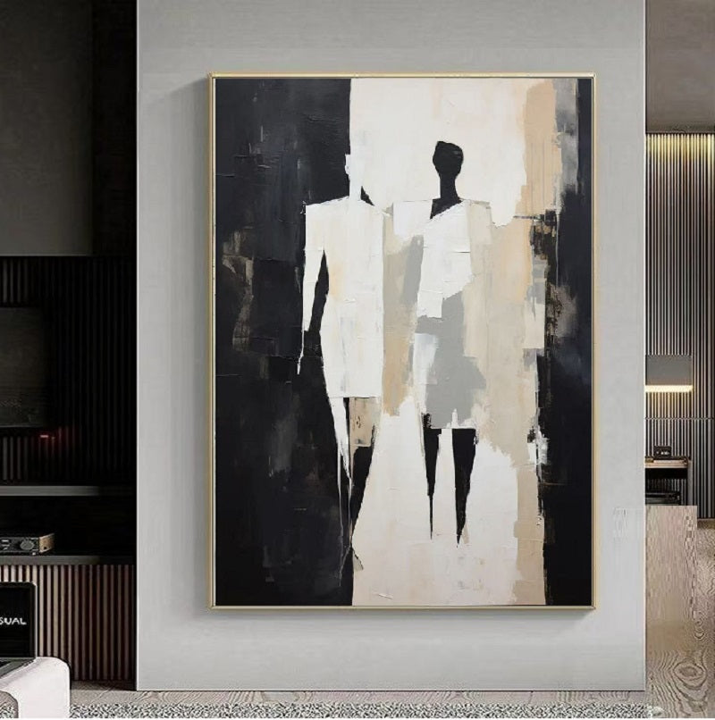Handcrafted Modern Figure Painting Fine Wall Art For Homedecor MDP1004A