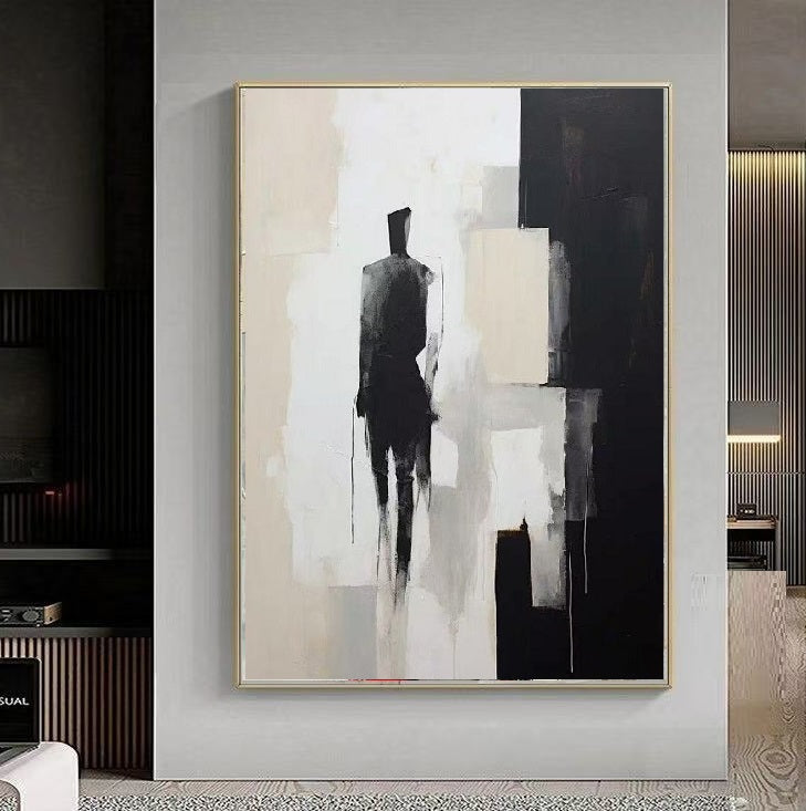 Handcrafted Modern Figure Painting Fine Wall Art For Homedecor MDP1004C