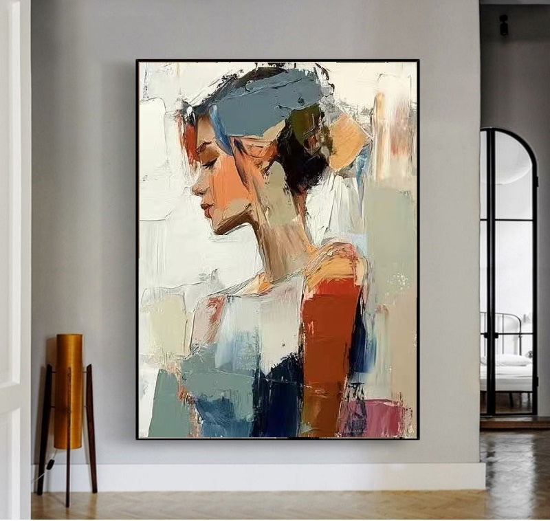 Handcrafted Modern Figure Painting Fine Wall Art For Homedecor MDP1005