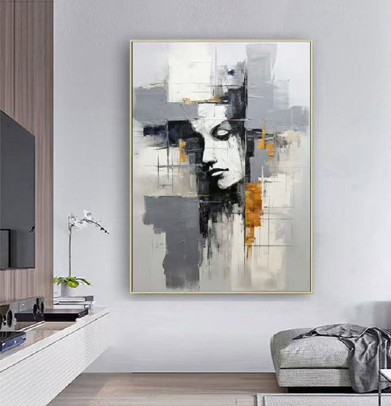 Handcrafted Modern Figure Painting Fine Wall Art For Homedecor MDP1009