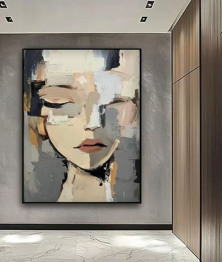 Handcrafted Modern Figure Painting Fine Wall Art For Homedecor MDP1011