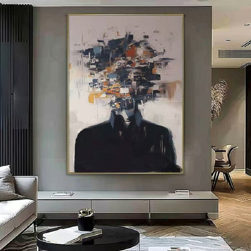 Handcrafted Modern Figure Painting Fine Wall Art For Homedecor MDP1012
