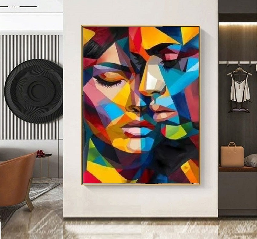 Handcrafted Modern Figure Painting Fine Wall Art For Homedecor MDP1014