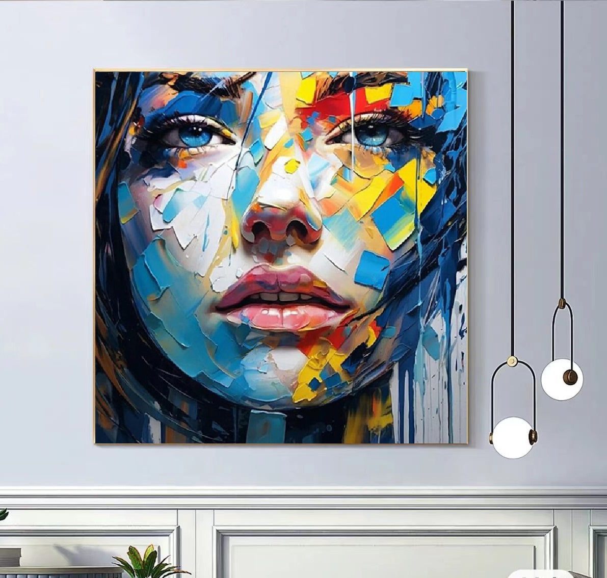 Handcrafted Modern Figure Painting Fine Wall Art For Homedecor MDP1015A