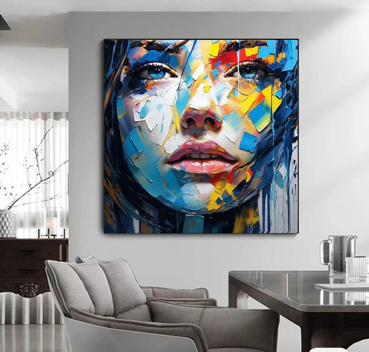 Handcrafted Modern Figure Painting Fine Wall Art For Homedecor MDP1015A