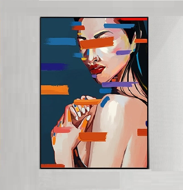 Handcrafted Modern Figure Painting Fine Wall Art For Homedecor MDP1017