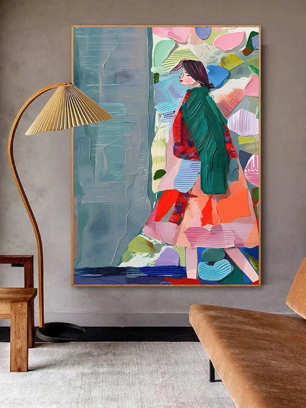 Handcrafted Modern Figure Painting Fine Wall Art For Homedecor MDP1021