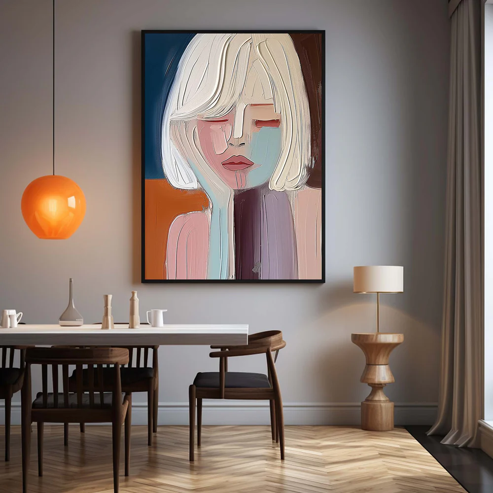 Handcrafted Modern Figure Painting Fine Wall Art For Homedecor MDP1023A