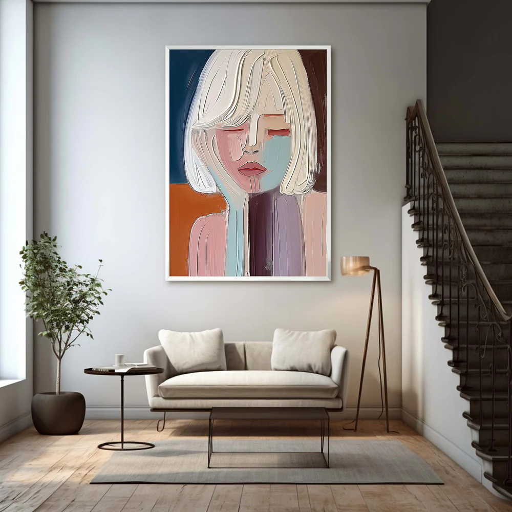 Handcrafted Modern Figure Painting Fine Wall Art For Homedecor MDP1023A