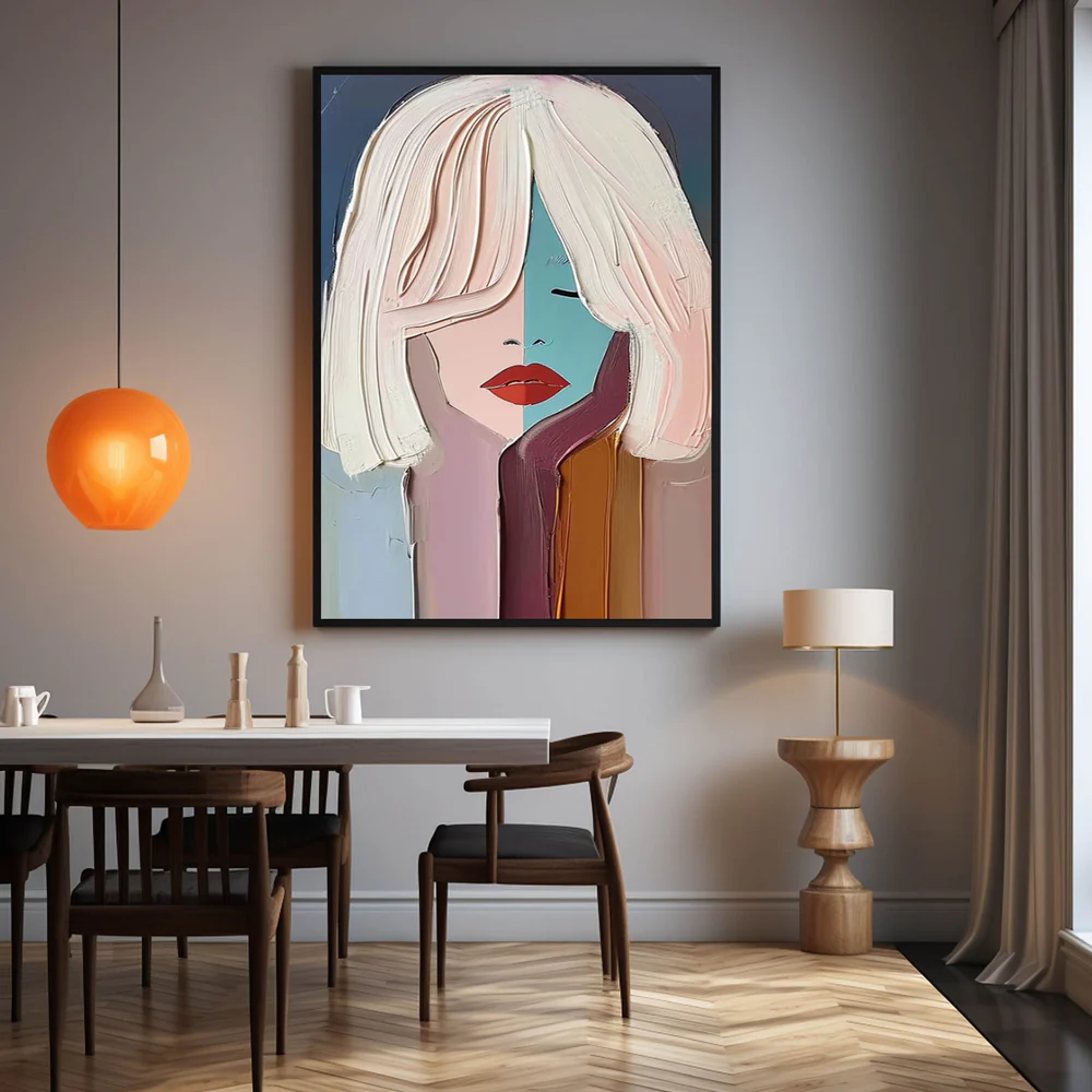 Handcrafted Modern Figure Painting Fine Wall Art For Homedecor MDP1023B