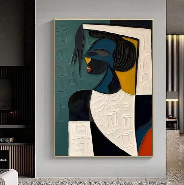 Handcrafted Modern Figure Painting Fine Wall Art For Homedecor MDP1025A