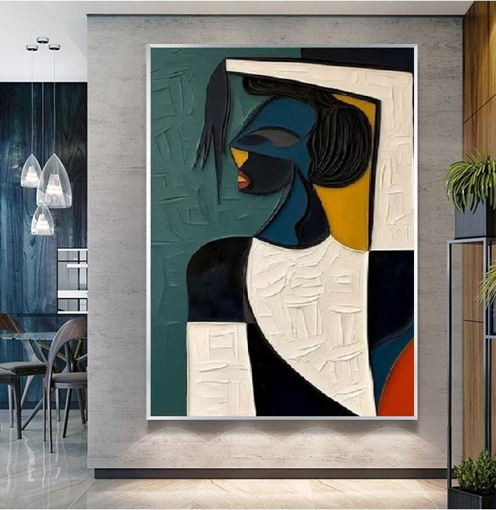 Handcrafted Modern Figure Painting Fine Wall Art For Homedecor MDP1025A