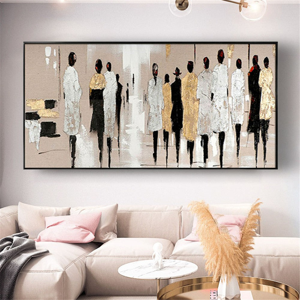 Handcrafted Modern Figure Painting Fine Wall Art For Homedecor MDP1026