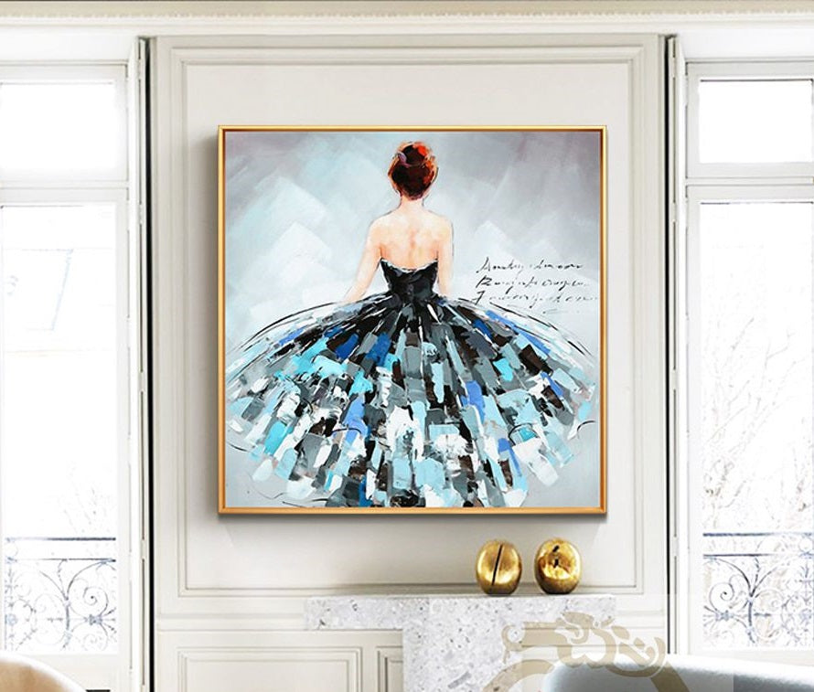 Handcrafted Modern Figure Painting Fine Wall Art For Homedecor MDP1030