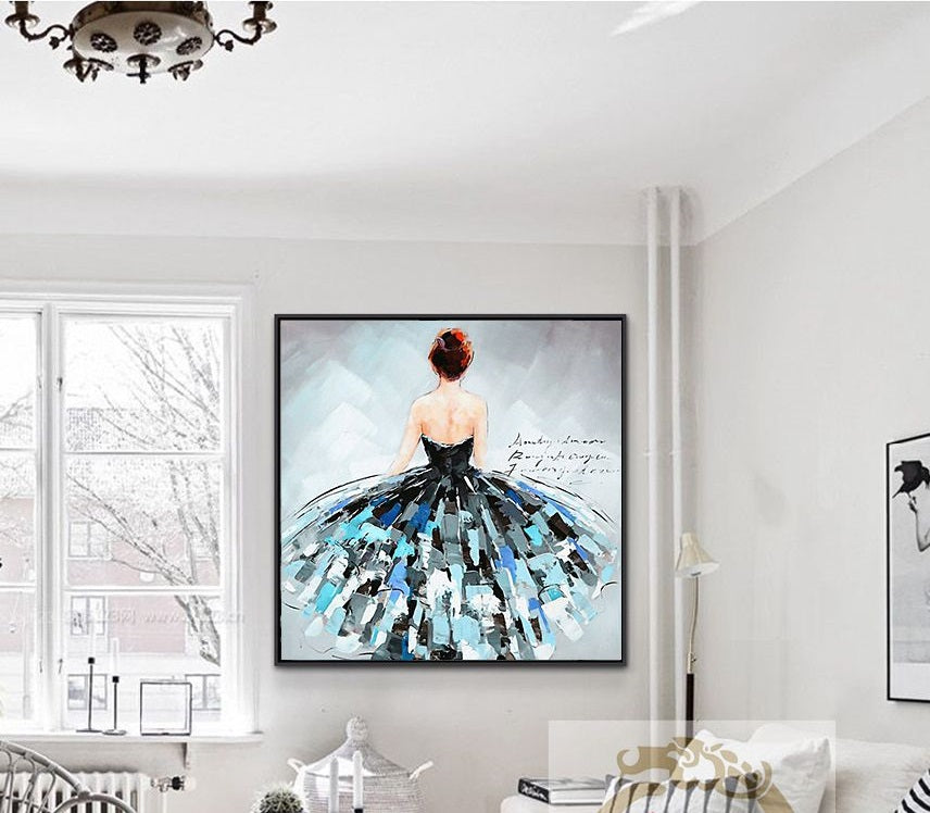 Handcrafted Modern Figure Painting Fine Wall Art For Homedecor MDP1030
