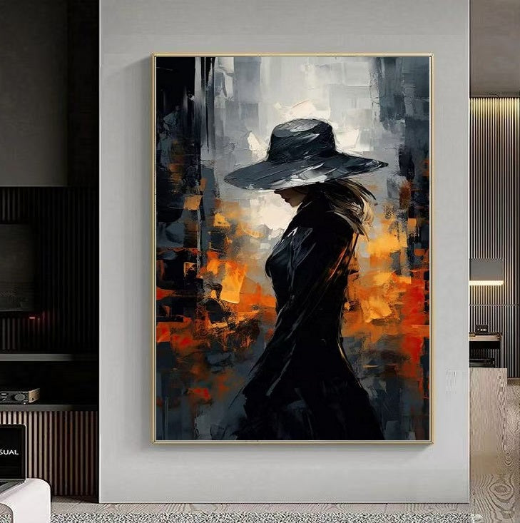 Handcrafted Modern Figure Painting Fine Wall Art For Homedecor MDP1038