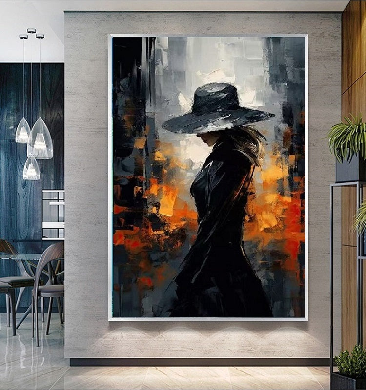 Handcrafted Modern Figure Painting Fine Wall Art For Homedecor MDP1038