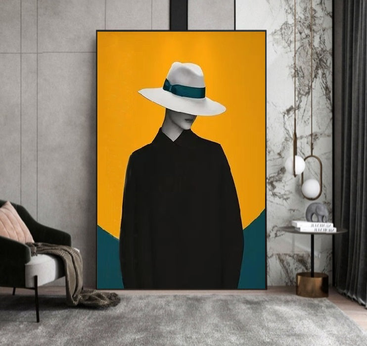 Handcrafted Modern Figure Painting Fine Wall Art For Homedecor MDP1042B