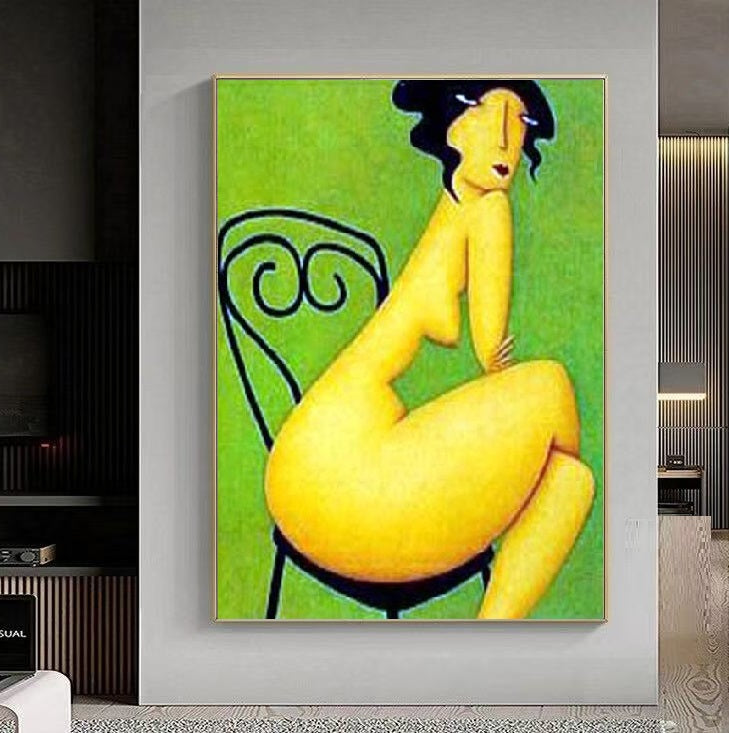 Handcrafted Modern Figure Painting Fine Wall Art For Homedecor MDP1049