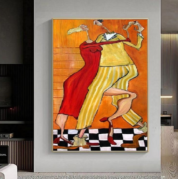 Handcrafted Modern Figure Painting Fine Wall Art For Homedecor MDP1050