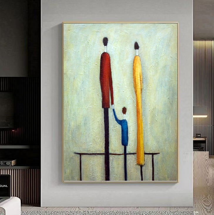 Handcrafted Modern Figure Painting Fine Wall Art For Homedecor MDP1057A