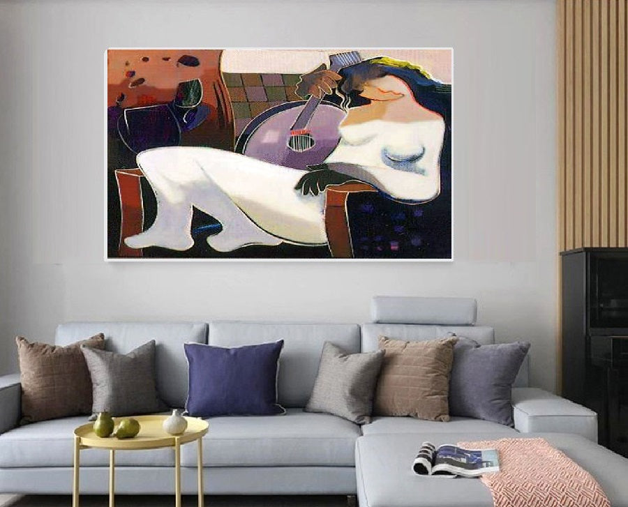 Handcrafted Modern Figure Painting Fine Wall Art For Homedecor MDP1058
