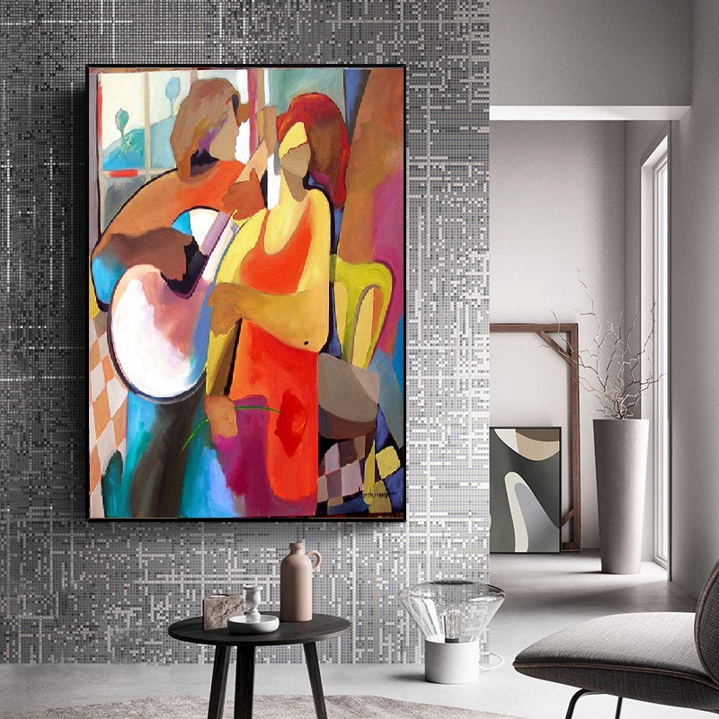 Handcrafted Modern Figure Painting Fine Wall Art For Homedecor MDP1059