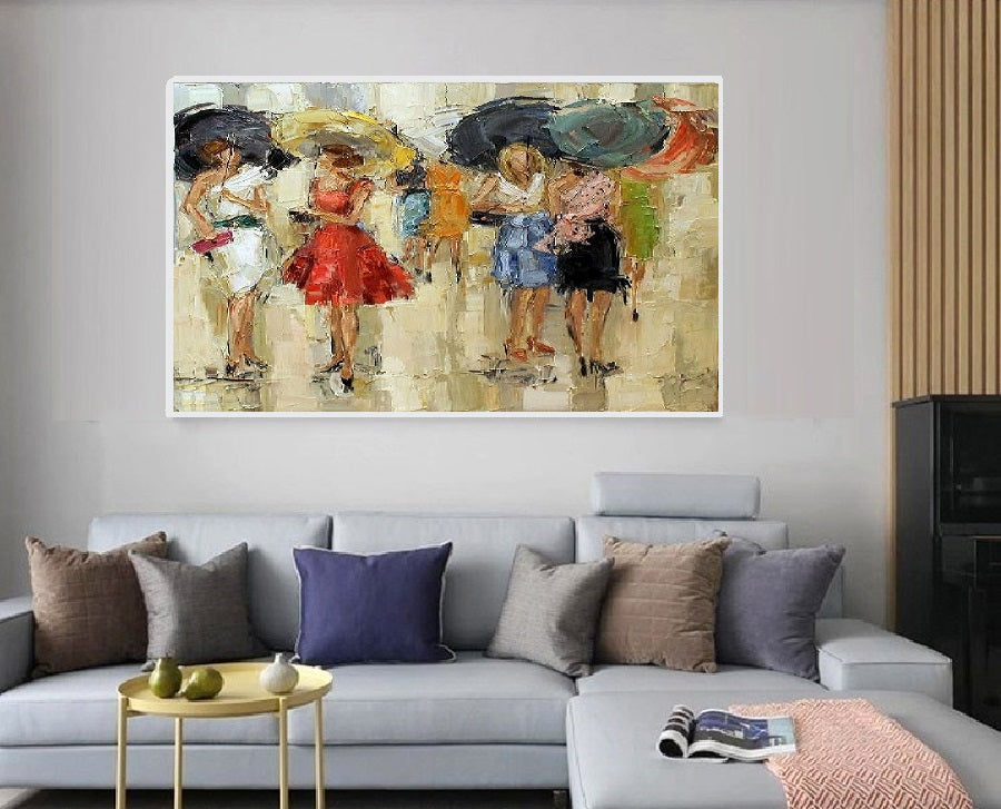 Handcrafted Modern Figure Painting Fine Wall Art For Homedecor MDP1063