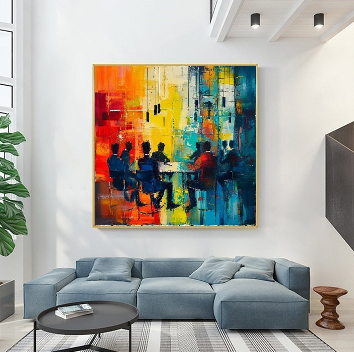 Handcrafted Modern Figure Painting Fine Wall Art For Homedecor MDP1065