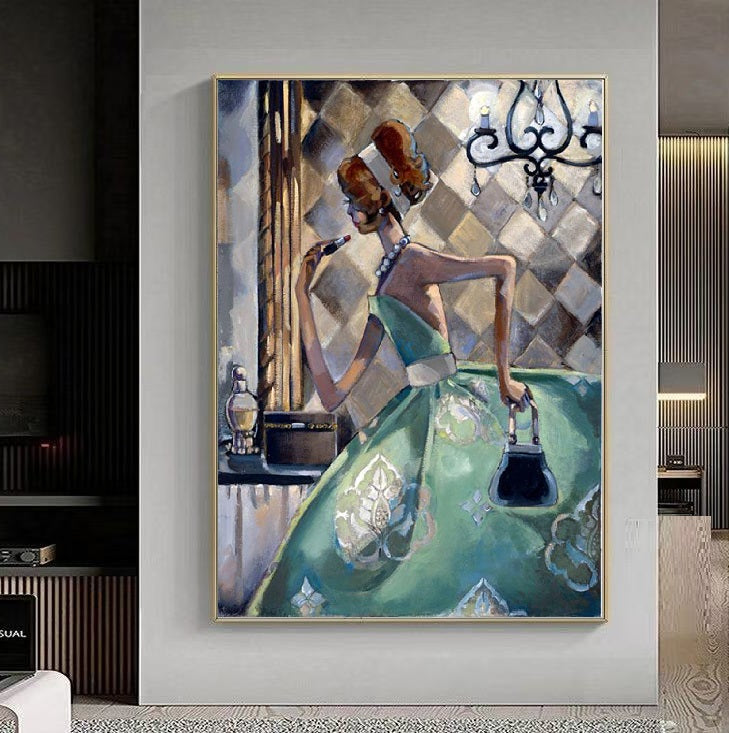 Handcrafted Modern Figure Painting Fine Wall Art For Homedecor MDP1072A