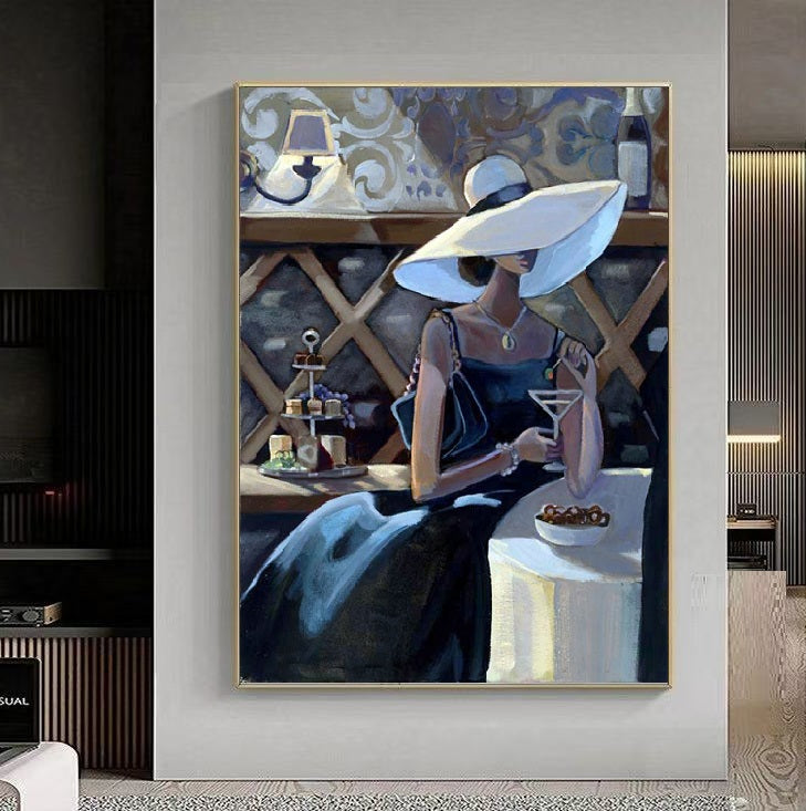 Handcrafted Modern Figure Painting Fine Wall Art For Homedecor MDP1072D
