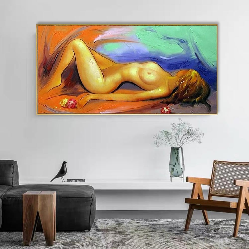 Handcrafted Modern Figure Painting Fine Wall Art For Homedecor MDP1073A
