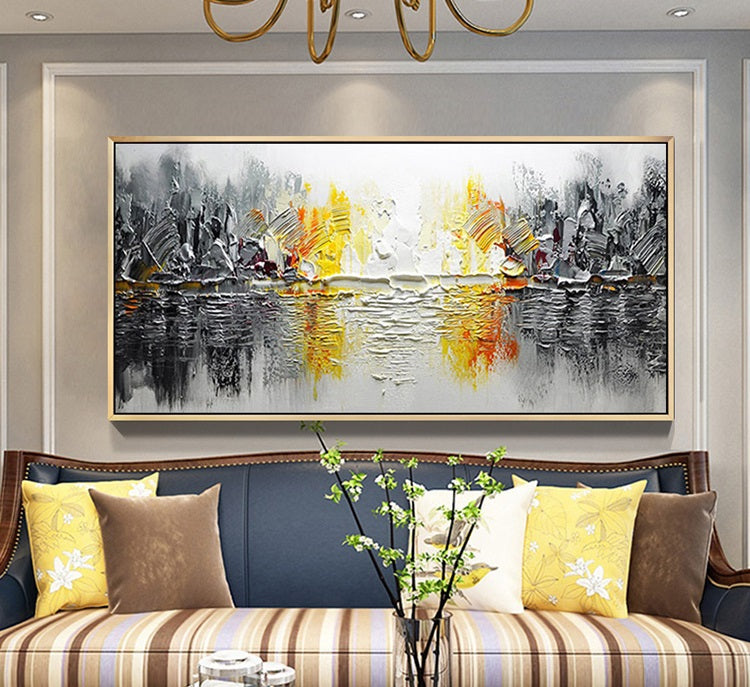 Handcrafted Modern Scenery Painting Fine Wall Art For Homedecor MDS1004