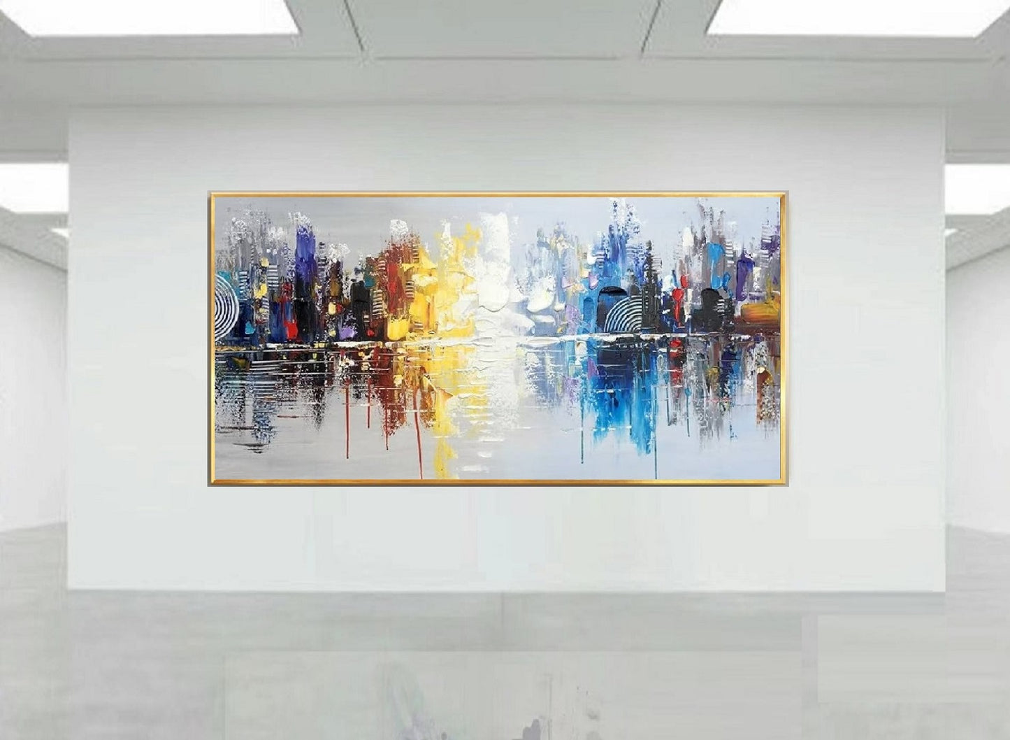 Handcrafted Modern Scenery Painting Fine Wall Art For Homedecor MDS1007