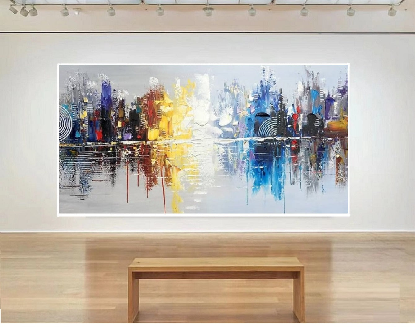 Handcrafted Modern Scenery Painting Fine Wall Art For Homedecor MDS1007