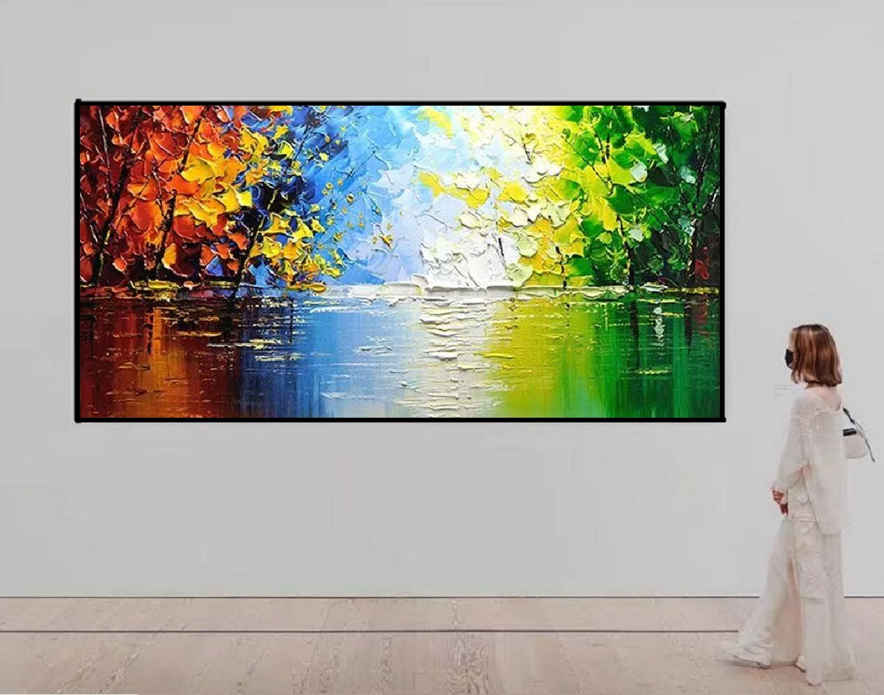Handcrafted Modern Scenery Painting Fine Wall Art For Homedecor MDS1008