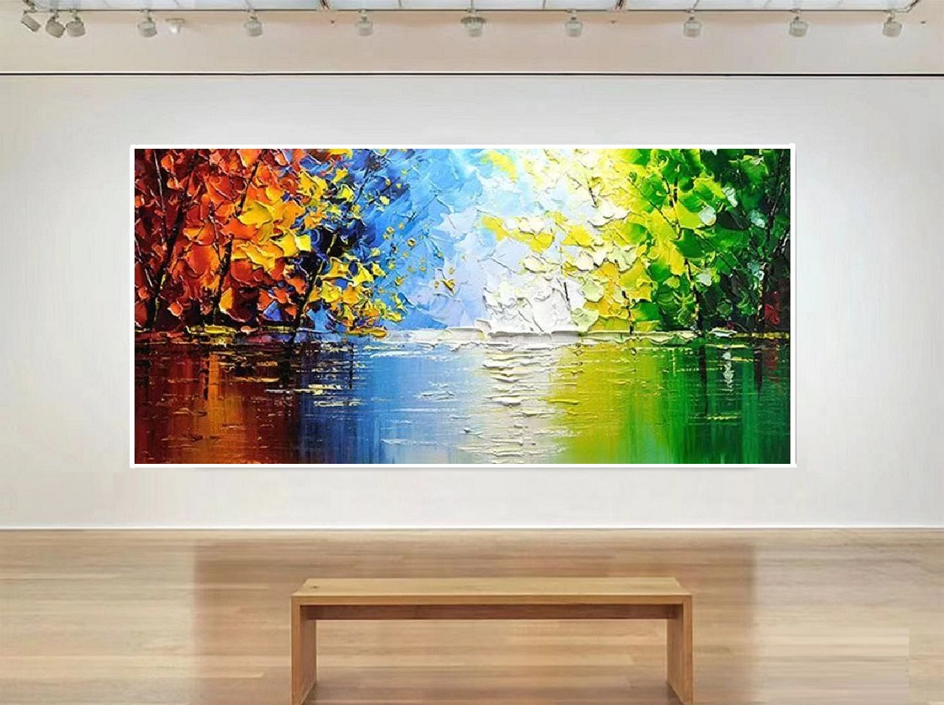 Handcrafted Modern Scenery Painting Fine Wall Art For Homedecor MDS1008