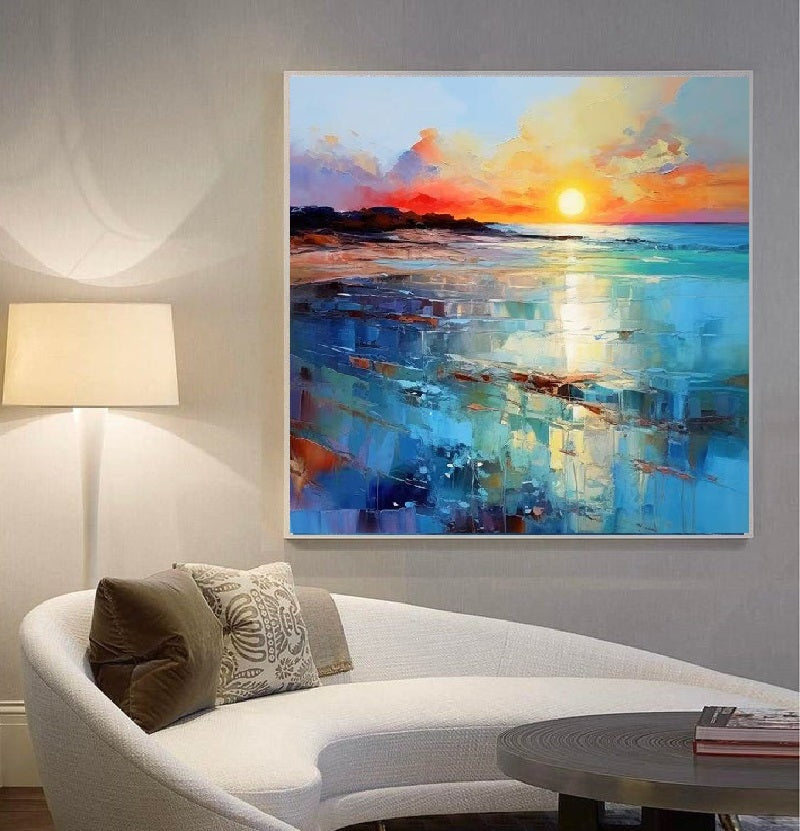 Handcrafted Modern Scenery Painting Wall Art For Homedecor MDS1009