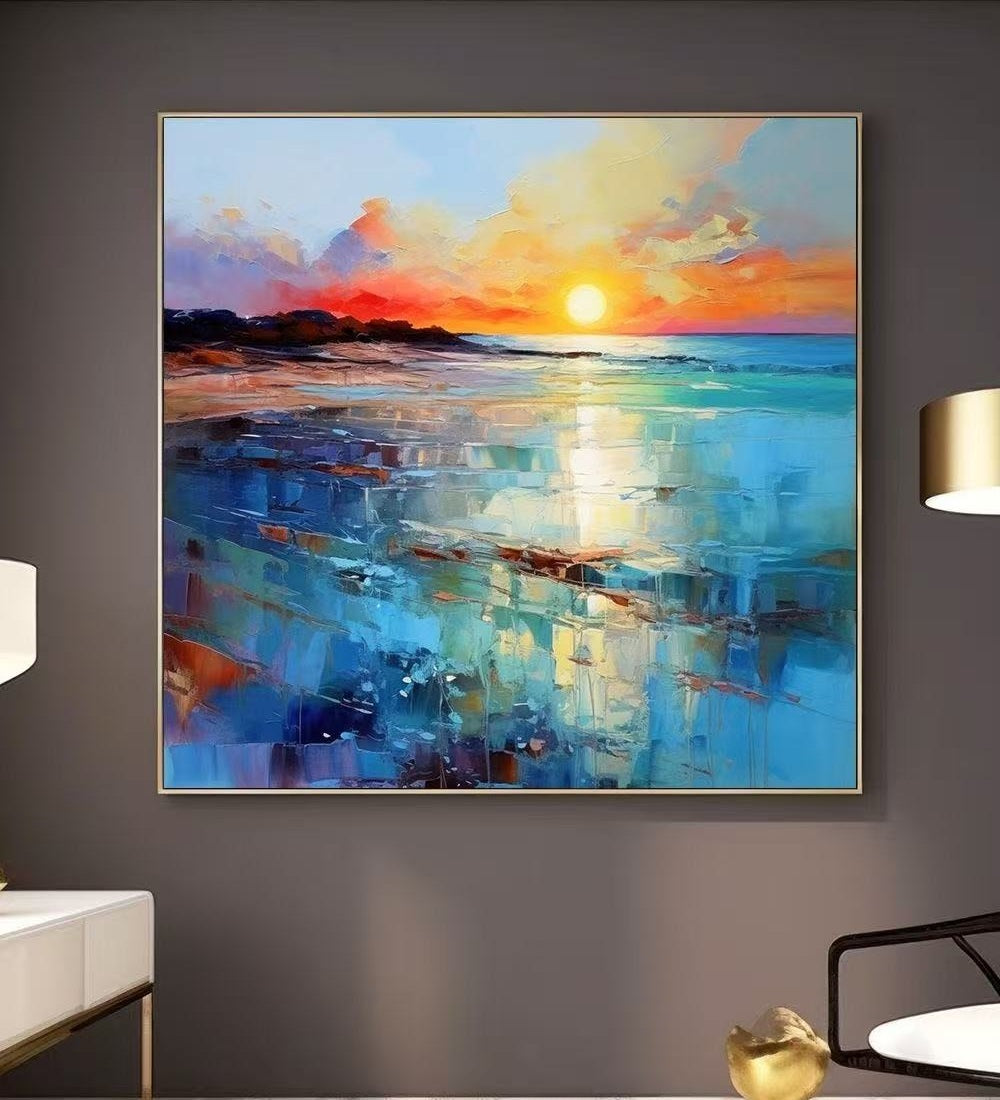 Handcrafted Modern Scenery Painting Wall Art For Homedecor MDS1009